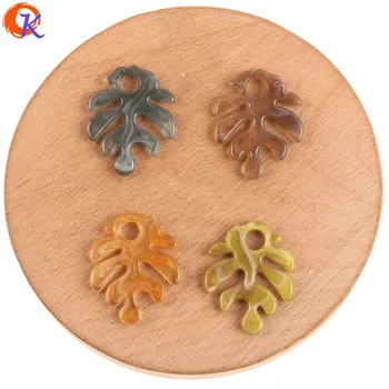 

Cordial Design 24x30MM 200pcs Acrylic Beads/Jewelry Accessories/DIY Making/Marble Effect/Leaf Shape/Hand Made/Earring Findings