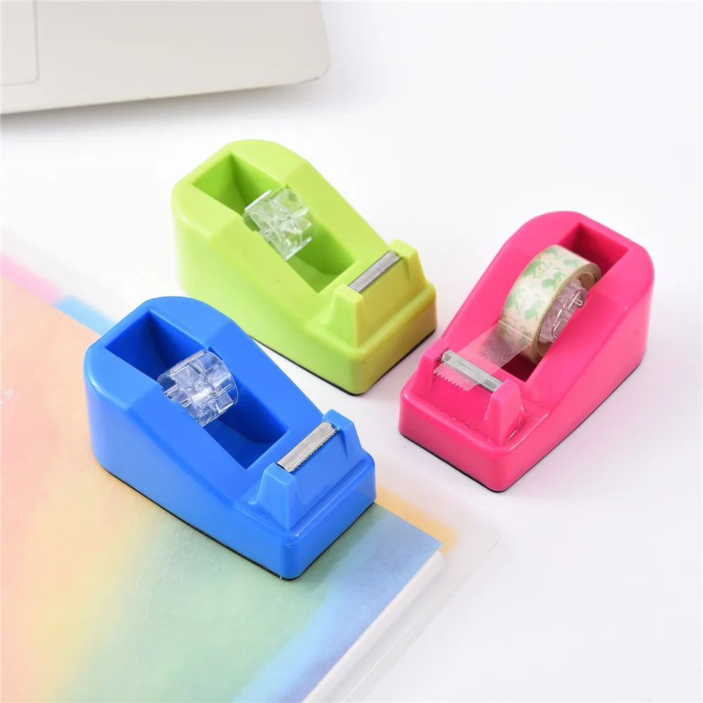 1pc Plastic Washi Tape Dispenser Masking Tape Holder Tape Cutter DIY Packing Double Sided Tape Dispenser School Office Supplies