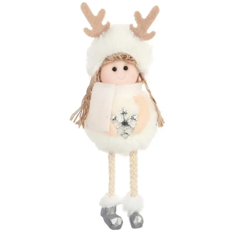 A Cute Plush Feather Angel Doll for Xmas Tree Pendant Ornament Decor Kid Gift - Цвет: A