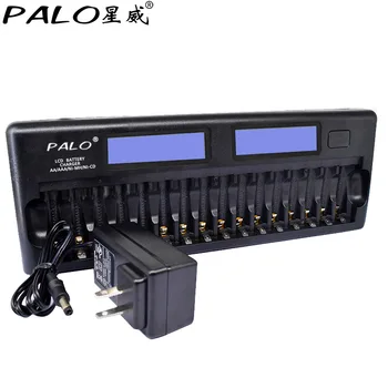 

PALO NC32 12/16 Slot LCD Display Smart Battery Fast Charger Multiple Protection Smart KTV Microphone Battery Charger No Battery