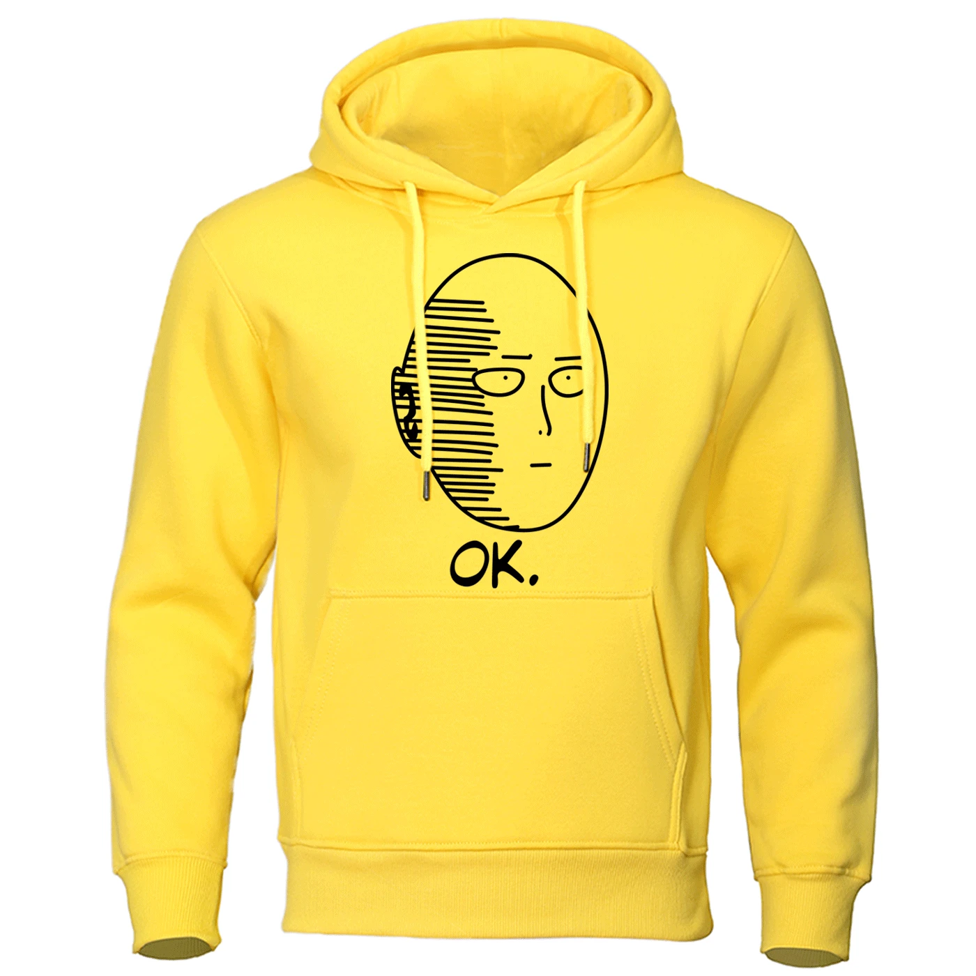 Осенняя Повседневная Толстовка с капюшоном One Punch Man, толстовка с капюшоном японского аниме, мужской пуловер Harajuku Saitama Sensei, Мужская модная уличная одежда