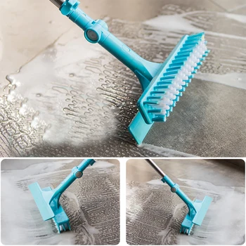 

Smartlife 2 In 1 Rotating Cleaning Brush Retractable Bath Hanging Brush Floor Kitchen Cleaning Supplies Long Handle