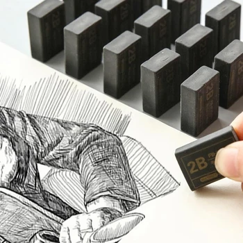

4 Pcs/set Cute 2B Pencil Erasers Sketch Drawing Rubber Pencil Eraser Office School Art Painting Exam Student Stationery Gifts