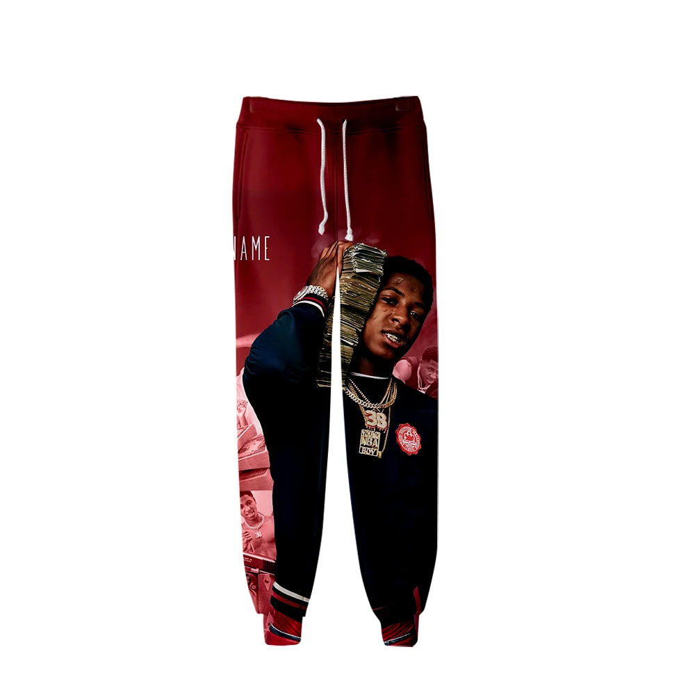 YoungBoy ни разу не ломались снова теплые поп 3D Мода Высокое качество Повседневное длинные брюки 2