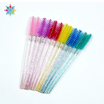 

50pcs Shiny Disposable Eyelash Curler Brush Set Mascara Applicator Wands Eyelash Comb