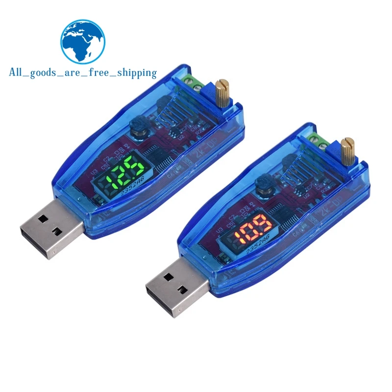 

LED DC-DC 5V to DC 1-24V Adjustable Potentiometer USB Step Up/Down Buck Boost Converter Power Supply Voltage Regulator Module