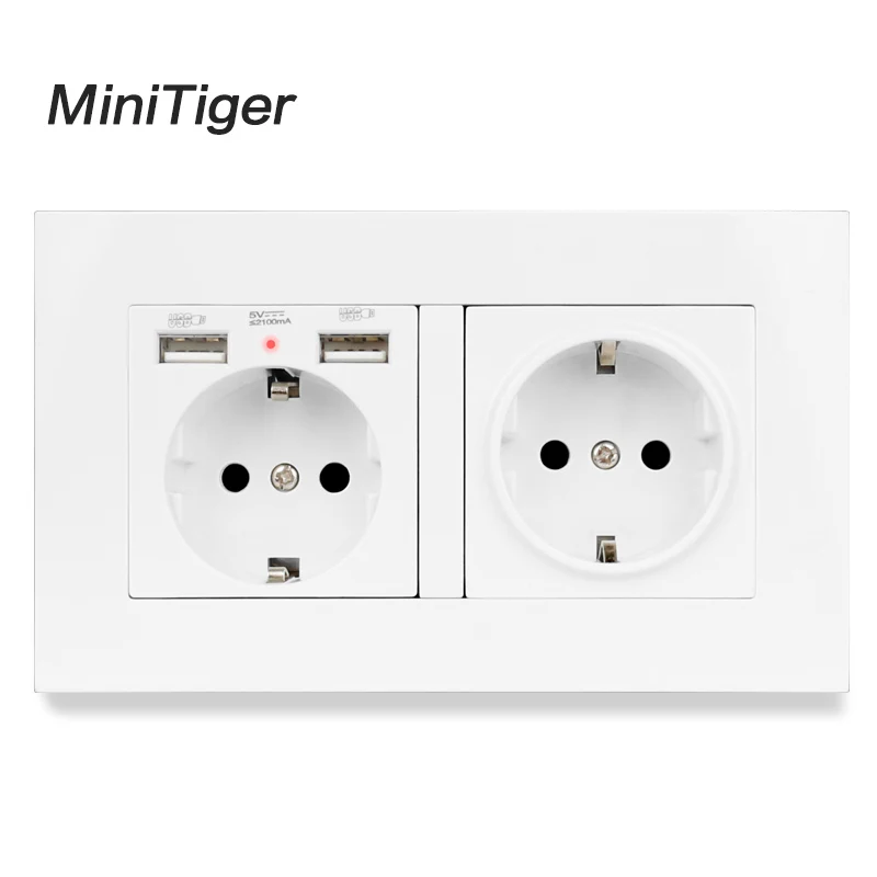 1 Gang Electrical Sockets Wall Minitiger Wall Socket Eu Socket 2