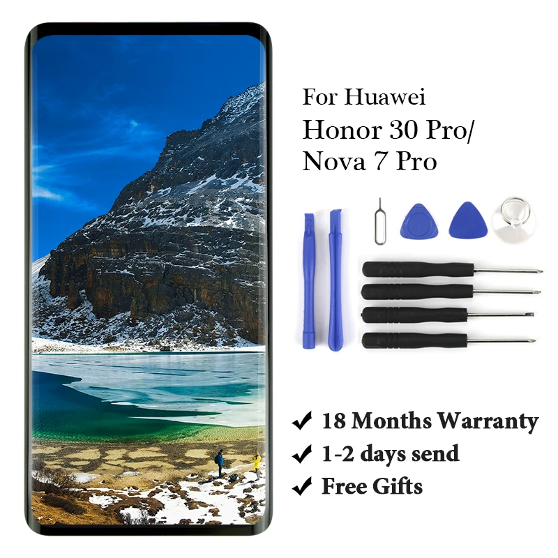 

Brand new For Honor 30 pro lcd display for mobile phone lcd screen assembly replacement For Nova 7 Pro lcd touch screen