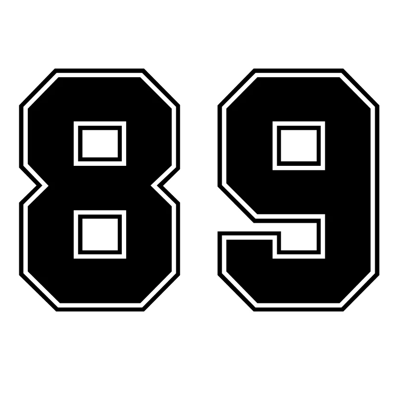

30081# funny digit number 89 car sticker reflective waterproof car decal vinyl stickers on car truck bumper rear window laptop