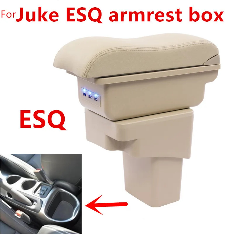 For Nissan Juke armrest box central Store content box with cup holder ashtray USB Juke armrests For Nissan Juke armrest box central Store content box with cup holder ashtray USB Juke armrests