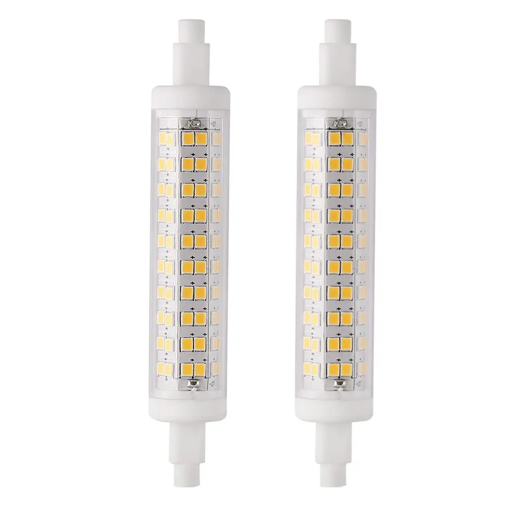 

2 pcs LESHP 120LED 10W 1100LM R7S 118mm Dimmable 100-265V 3000K Warm White Double Ended Tungsten Halogen Bulbs Replacement