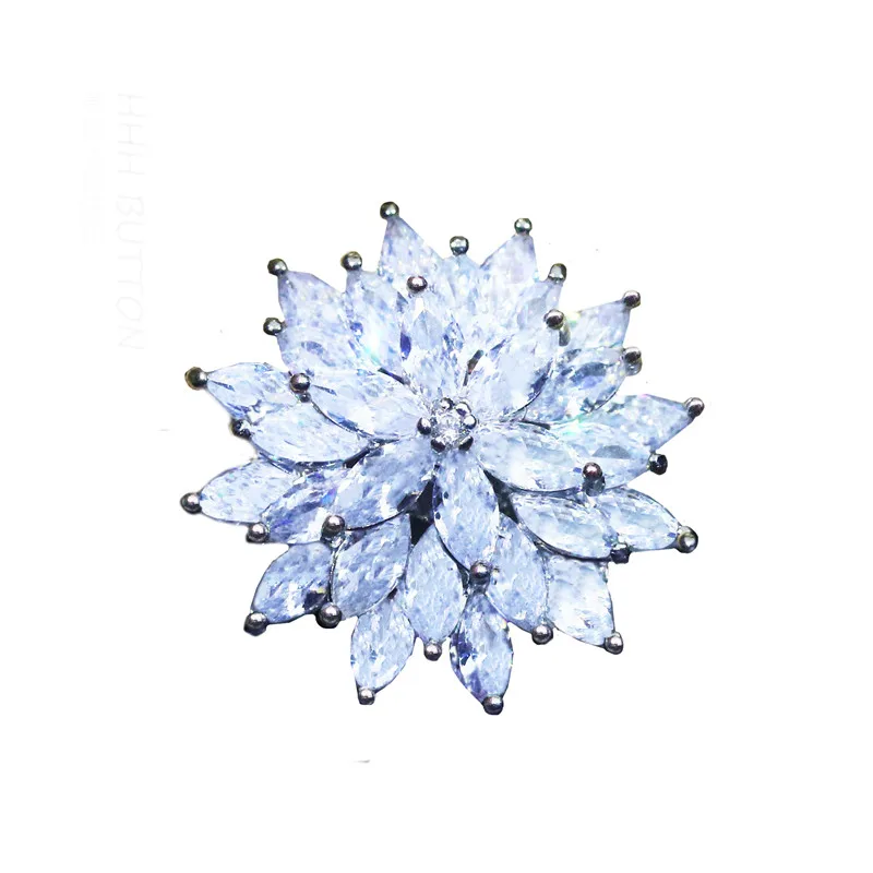 Расширенная стразы кристалл блестящий циркон цветок медная основа великолепная