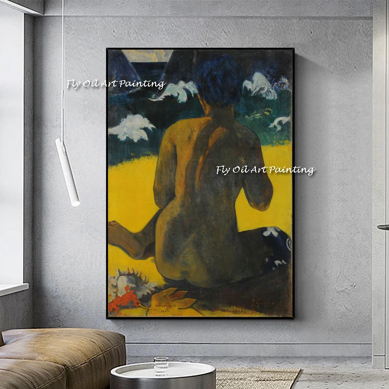 

The Hot Selling Nude Man Back Handmade Paul Gauguin Modern Oil Painting Wall Art Picture for Living Room Home Decoration Cuadros