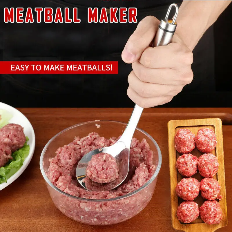 Meatball чайник ложка из нержавеющей стали Совок антипригарная длинная ручка DIY кухня форма для фарша ложка кухонный гаджет инструменты для приготовления мяса