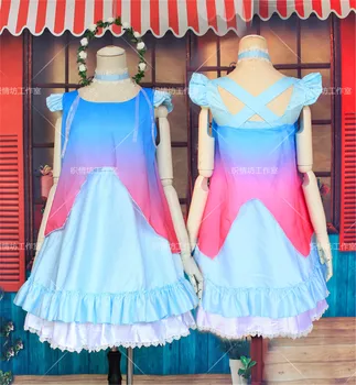 

LoveLive! ALL Character Yazawa Nico Blue Stage Cosplay Costume Japanese Anime LOVE LIVE Uniform Suit lolita Princess dress