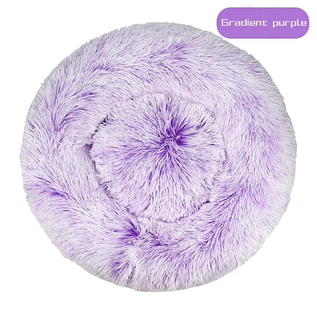 Meijuner 2021 New Long Plush Pet Bed Super Soft Round Dog Bed Washable Dog Kennel Pet Supplies Cushion For Dog Cat Big Cushion 4