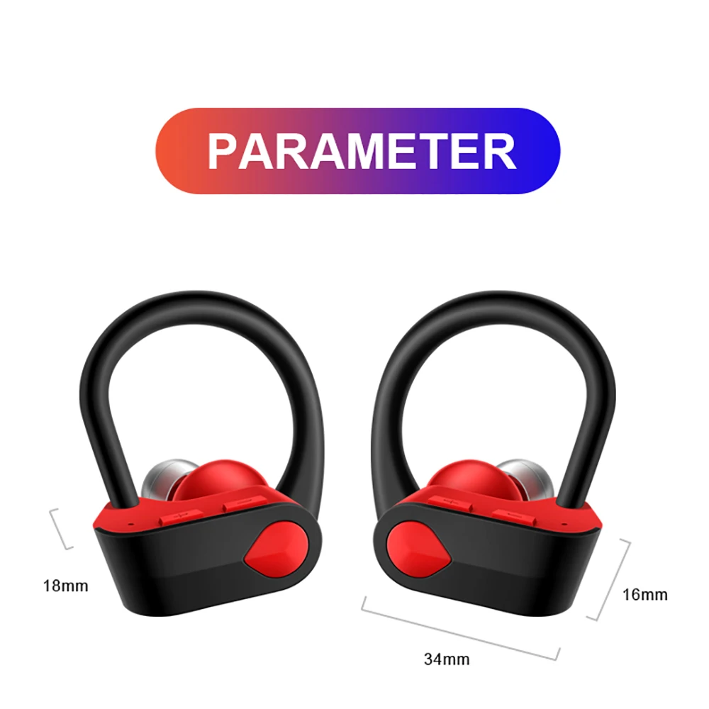 TWS Q9 Bluetooth 5,0, гарнитура, Висячие Наушники, беспроводные стерео наушники без потерь, спортивные наушники, сильные басы, наушники с микрофоном