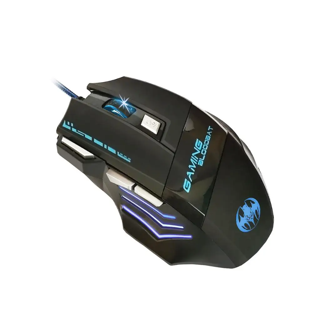 Проводная игровая мышь с 7 клавишами и уровнями оптическая 6800 DPI компьютерная