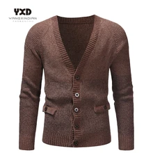 

Men Clothes Fashion Autumn Slim Fit Knitted Cardigan Man Coat Mens Sweaters Mans Sweater Spliced Men's Clothing Male Knitwear