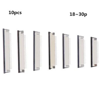 

10pcs 18/20/22/28/30P 1mm Pitch Under Clamshell Socket FPC FFC Flat Cable Connector