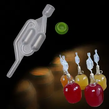 

5Pcs Plastic Fermenting Air Locks Twin Bubble S Types Wine Airlocks Fermenter