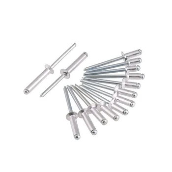 

100PCS Aluminum Alloy M2.4 M3 M3.2 M4 M5 Countersunk Head Pop Rivets Open End Flat Head Blind Rivets Decoration Rivets GB12618