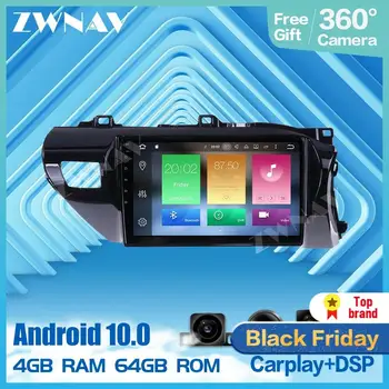 

360 Camera 9 Inch Android Multimedia player ForToyota Hilux RHD 2015 2016 2017 2018 2019 2020 radio audio stereo GPS head unit