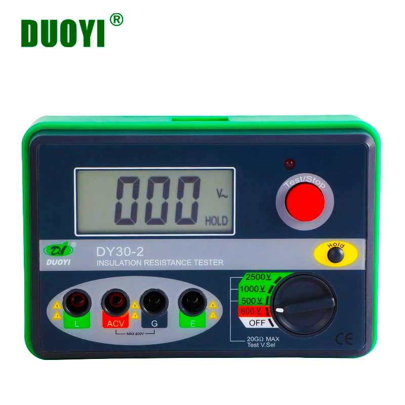 Цифровой тестер сопротивления изоляции DUOYI DY30 2 20 г Ом 500 В 1000 2500 измеритель