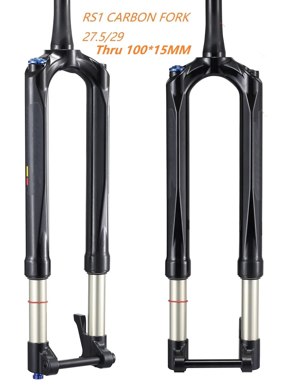 

RS1 MTB Carbon Fork Mountain Bike Fork Air 27.5 29" ACS Solo Thru 100*15MM Predictive Steering Suspension Oil and Gas Fork