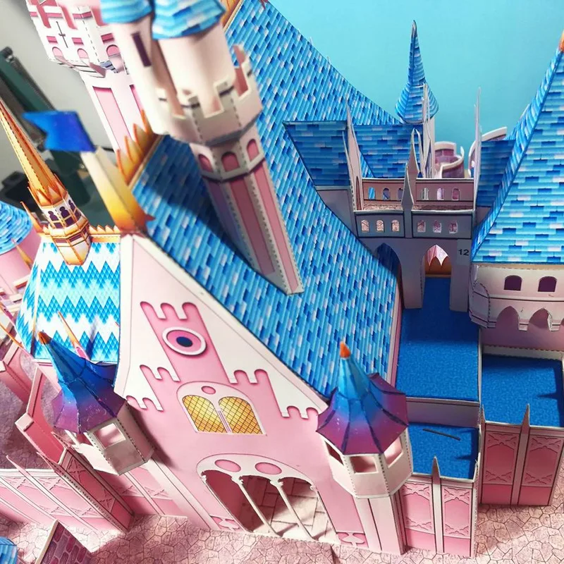 Sleeping Beauty Castle Architecture DIY 3D Paper Model 57CM 3d paper model