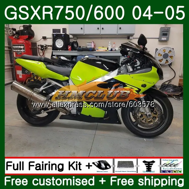Средства ухода за кожей для SUZUKI GSXR 750 K4 GSXR 600 GSX-R600 04 05 желтый зеленый 5CL. 89 GSXR-600 GSX R750 GSXR600 04 GSXR750 2004 2005 обтекатель - Цвет: No. 1