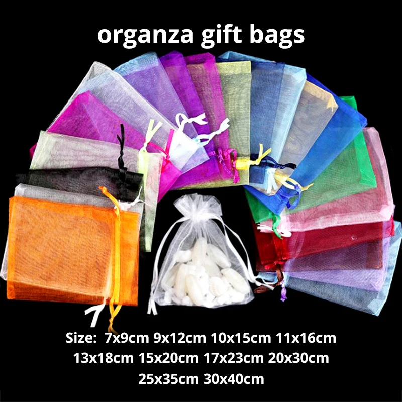 10*15cm/11*16cm Gauze Lace Gift Bags Jewelry Parcel Packaging Accessories Wedding Party Decoration Favor Bag 7zSH312 | Дом и сад