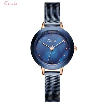 

Kimio Simple Women Watches Blue Waterproof Lady Watch For Woman Watch 2019 Brand Luxury Fashion Casual Ladies Quartz Wristwatch