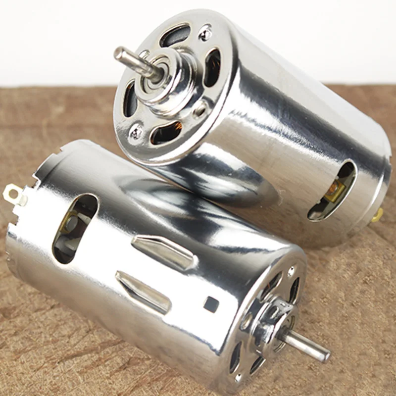 12V 24V Электрический микро высокоскоростной мотор постоянного тока 50W 6000/12000/24000 об/мин двойной шарикоподшипник встроенный вентилятор охлаждения для электрического Dril