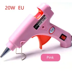 20w quente melt pistola de cola com 7mm cola varas mini industrial luz armas bugigangas ferramenta reparo temperatura calor thermo elétrica