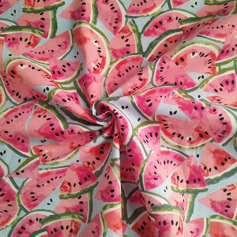 New 105cm Width 100 Cotton Fabric Watermelon Printed Fabric Sewing Material For Quilting Patchwork Cloth Diy Dress Clothing Material For Quilting Sewing Materialprinted Fabric Aliexpress