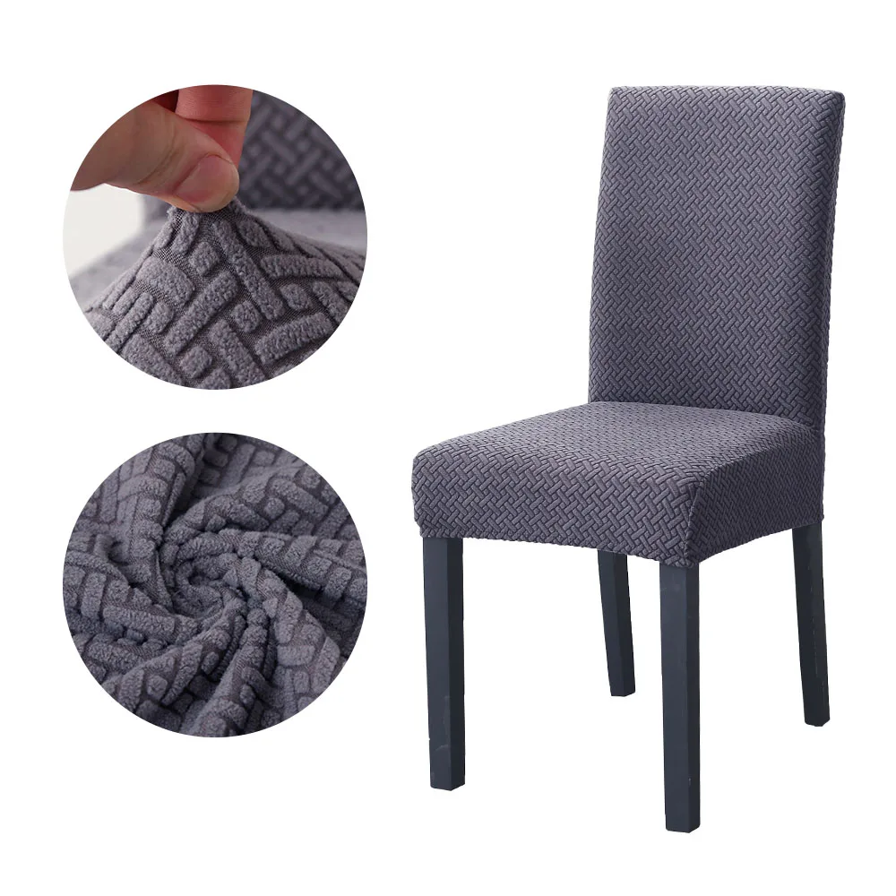 1 шт. съемный мягкий флис тканевый чехол на стулья эластичные чехлы на кресла спандекс стрейч чехлы на стулья для свадьбы офиса отеля - Цвет: Gray blue