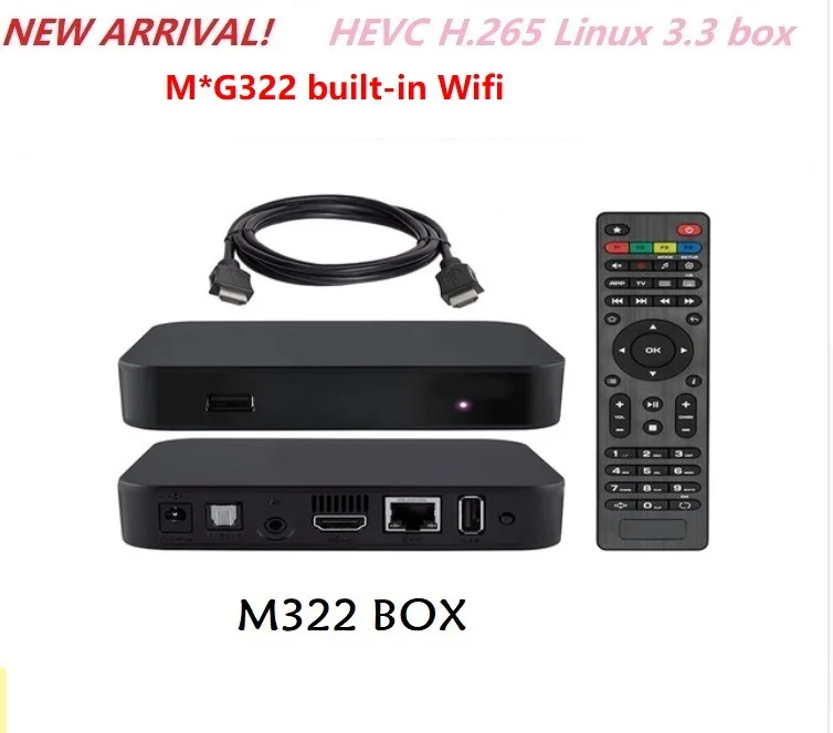 

Newest product MG 322 W1 IPTV box built in wifi set top Linux3.3 Open GLES2.0,H.265 HEVC iptv box world iptv box ma box mag box