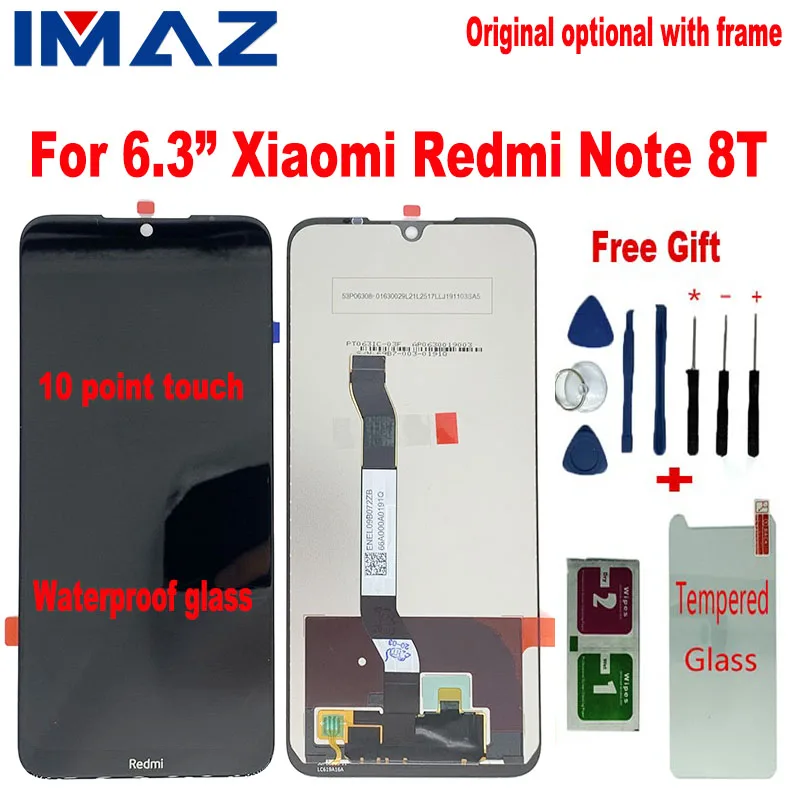 Оригинальный ЖК дисплей IMAZ 6 3 ''для Xiaomi Redmi Note 8T + 10 точечный сенсорный экран