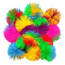 

6pcs 6cm Colorful Silicone Koosh Bouncing Fluffy Jugging Sensory Fidgets Stress Relief (Random Color)