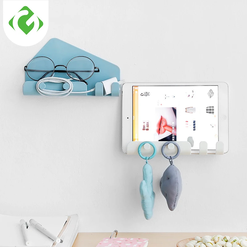 Wall Cell Phone Bracket 3 Colors Mobile Charging Holder for Traceless 4 Hook Receiving Hanger GUANYAO | Дом и сад