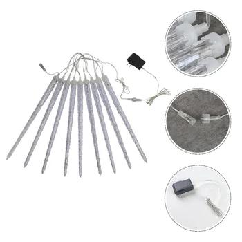 

1 Set Portable Practical Decorative Meteor Shower Rain Light Icicle Christmas Light for Shop Home Office