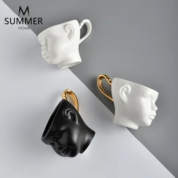 

200ml 3D Baby Face Mugs Couple Coffee Cup Children Milk Mugs Home Decoration Adult Drink Cup Ceramic Mug Gifts
