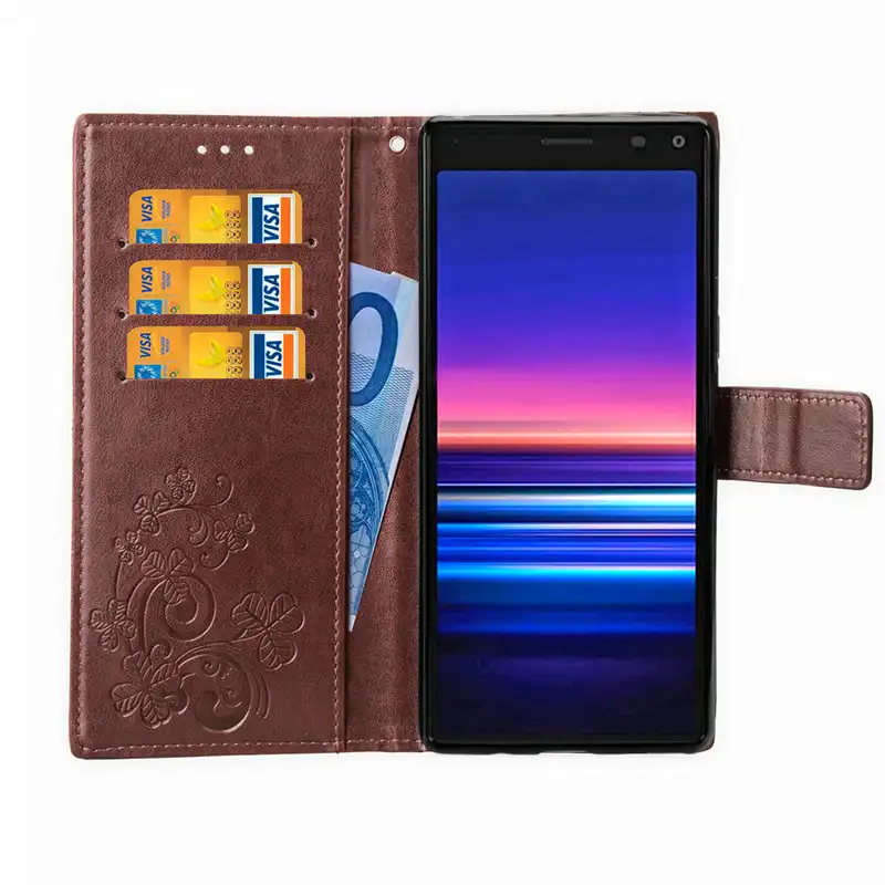 Чехол для Sony Xperia 20 роскошный кожаный кошелек противоударный чехол телефона