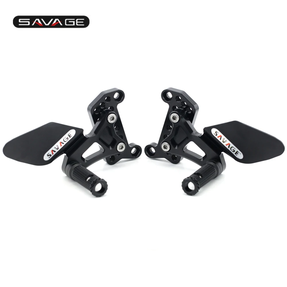 Front sets Rider Footrests Foot pegs Articulated For MV (5)