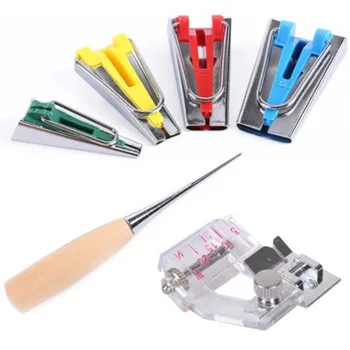 

1 set Durable Fabric Bias Binding Tape Maker Kit Binder Tool Sewing Machine Tools sets DIY Patchwork Quilting Tool