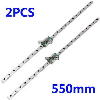

2PCS 550mm Miniature CNC Linear Rail Sliding Motion Mini Slide Rail Linear Guide W/ MGN12H Sliding Block for CNC 3D Printer DIY