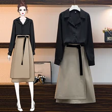 formal shirt and skirt set