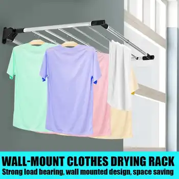 

Wall Punch Mounted Multifunction Retractable Hanger Towel-Rack Drying-Rack Hanger Drying-Rack Balcony Clothes Hanger