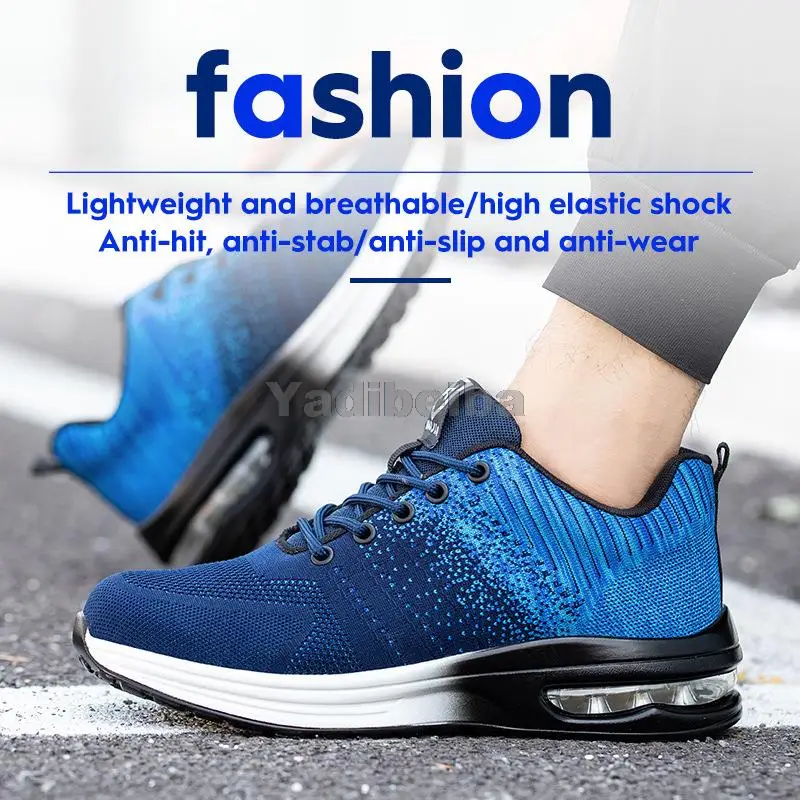 Work Safety Shoes Men Women Sneakers Ultra-light Soft Industrial Shoes Wear-resistance Anti-smashing Steel Toe Work Boots Unisex